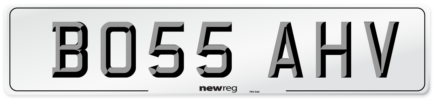 BO55 AHV Number Plate from New Reg